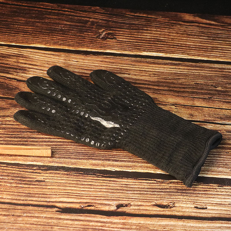 Silicone Knitted BBQ Gloves