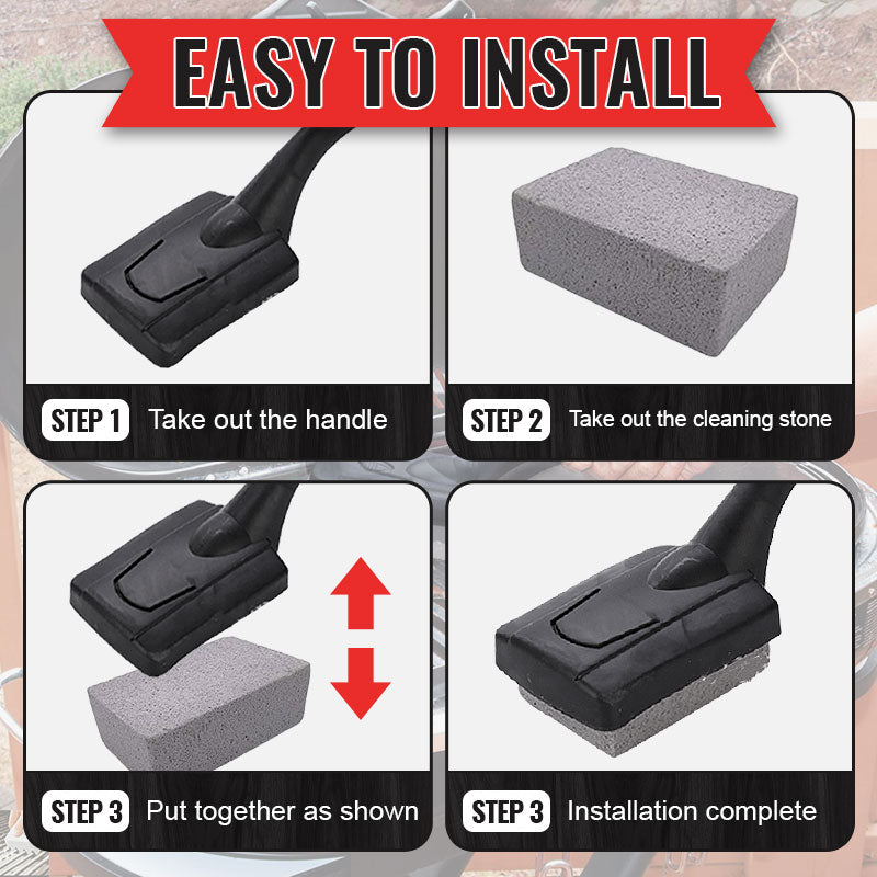 Install The Handle Of The Cleaning Stone